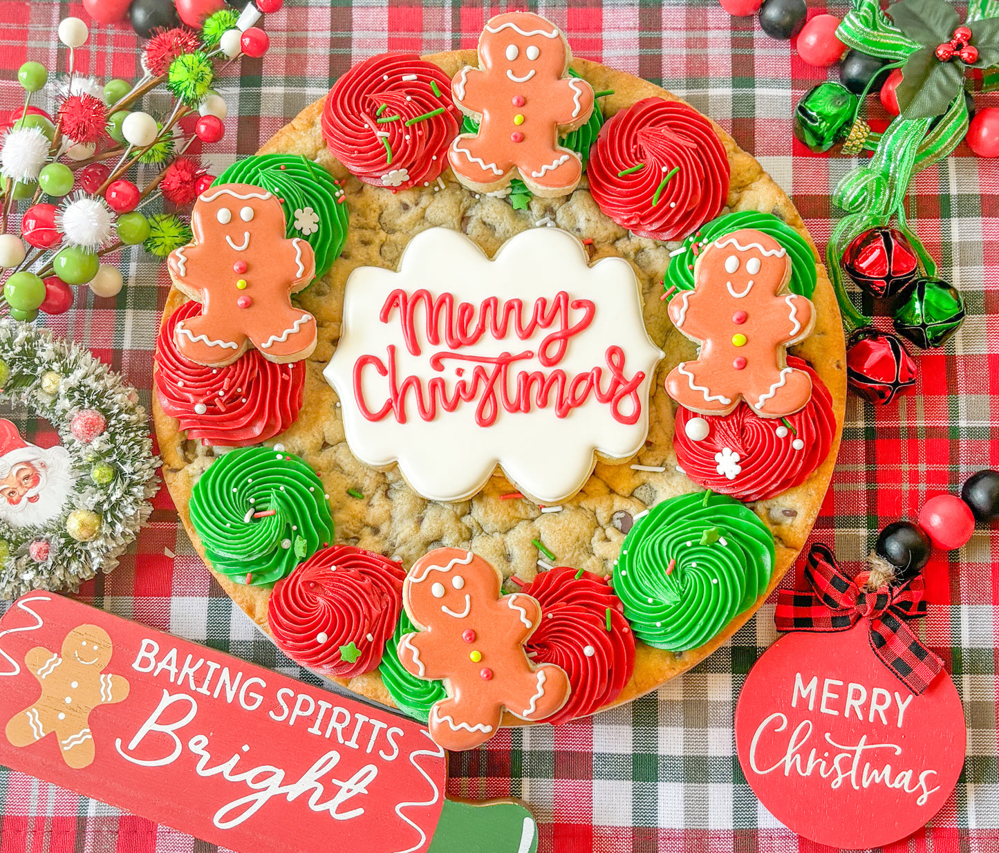 Merry Christmas Cookie Cake