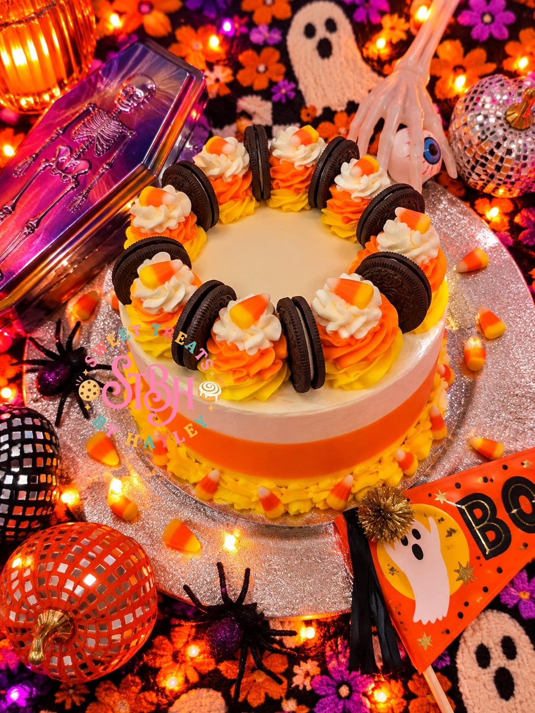 Candy Corn Oreo Cake