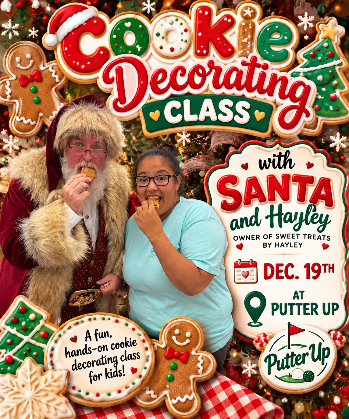 Cookie Class with Santa & Hayley