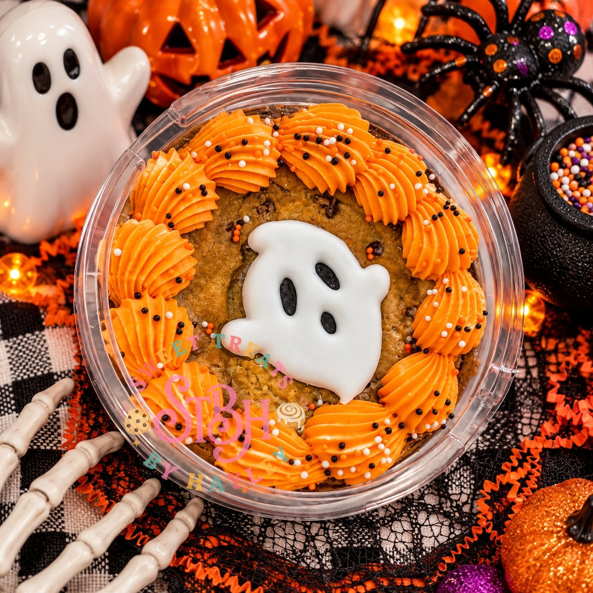 Personalized Ghost Cookie Cake