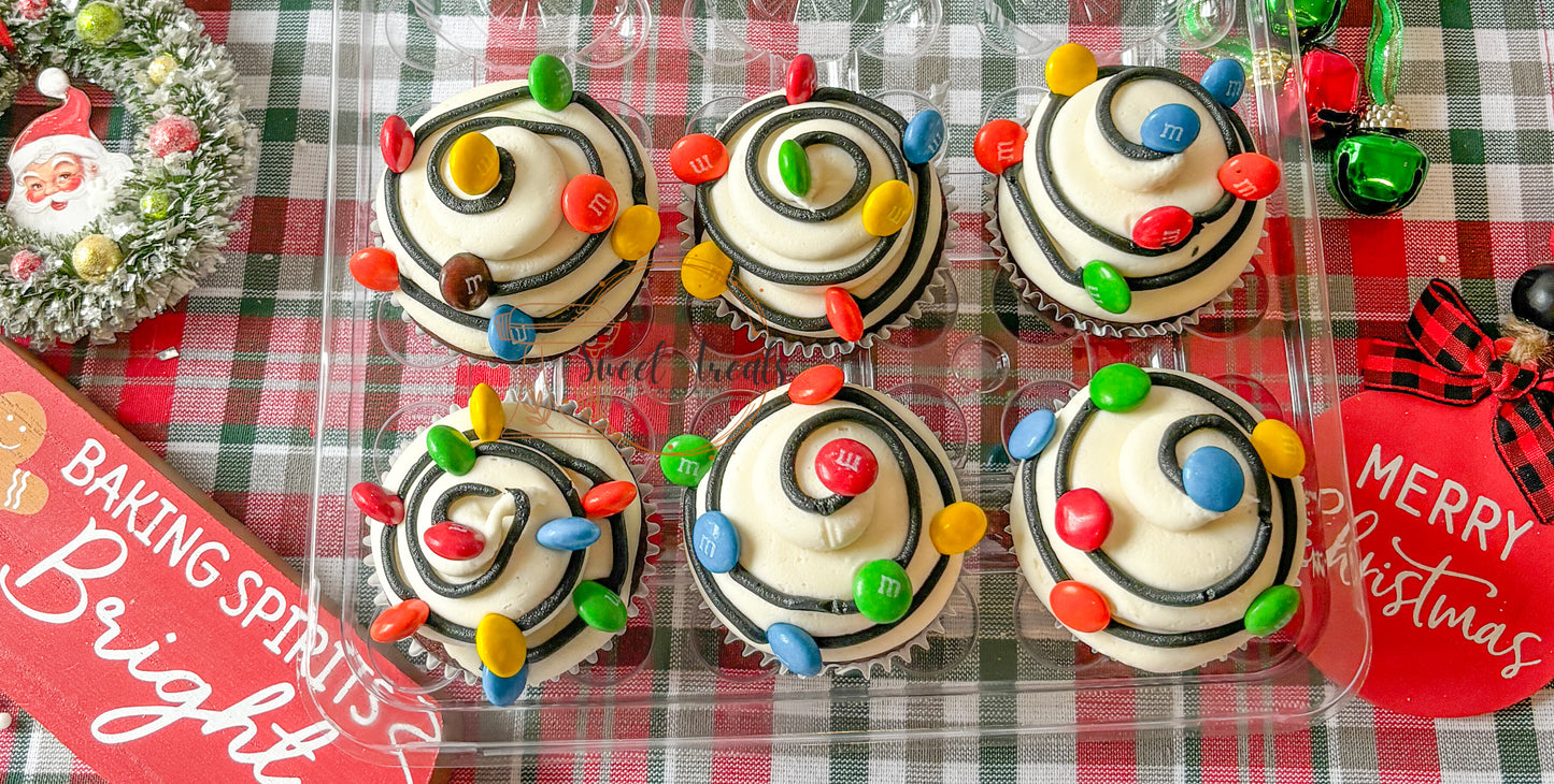 Christmas lights Cupcakes