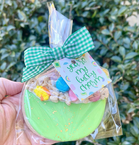 Full size cookie- Cereal bowl with Lucky Charms