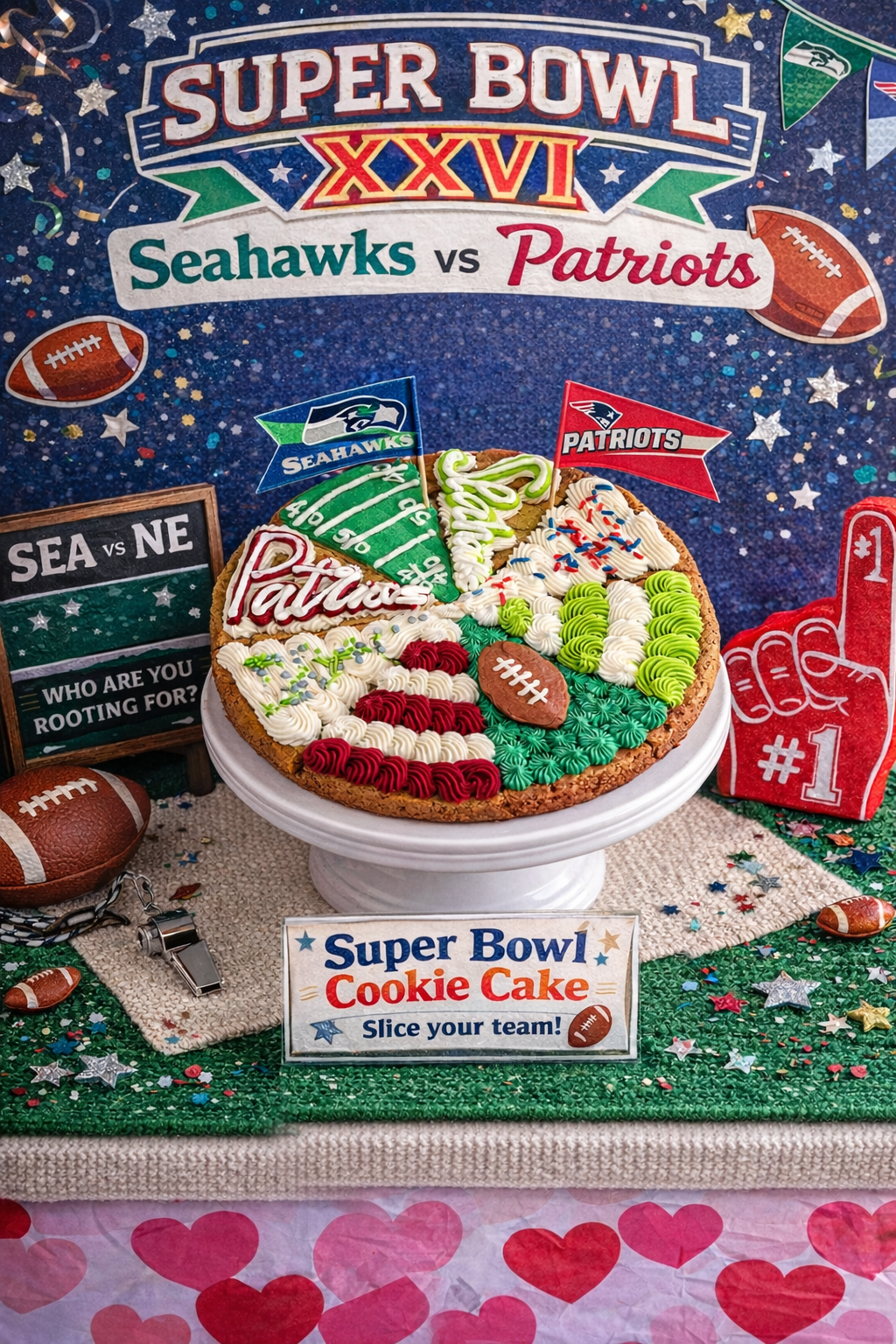 Super Bowl Cookie Cake