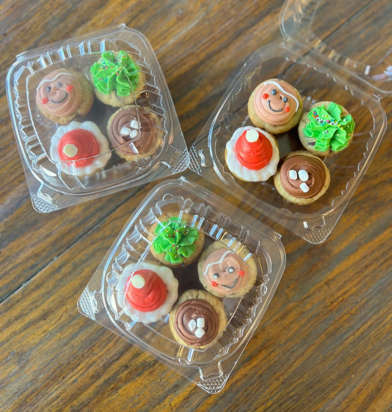 Christmas Theme Chocolate Chip Cookie Cups 12 ct