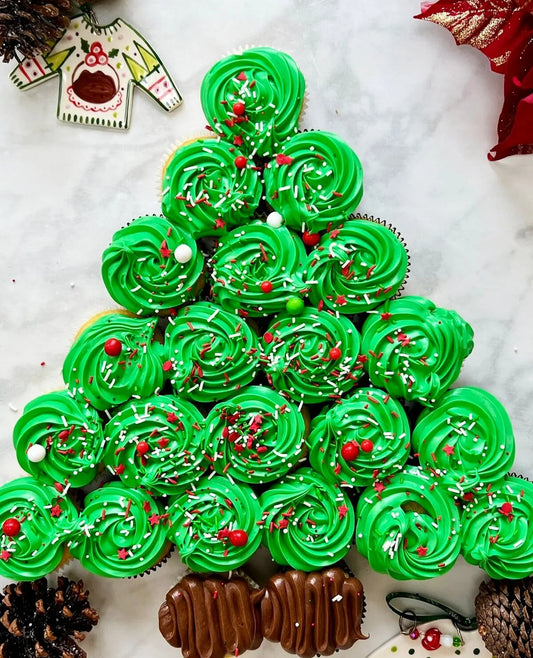 Christmas Tree Pull Apart Cupcakes