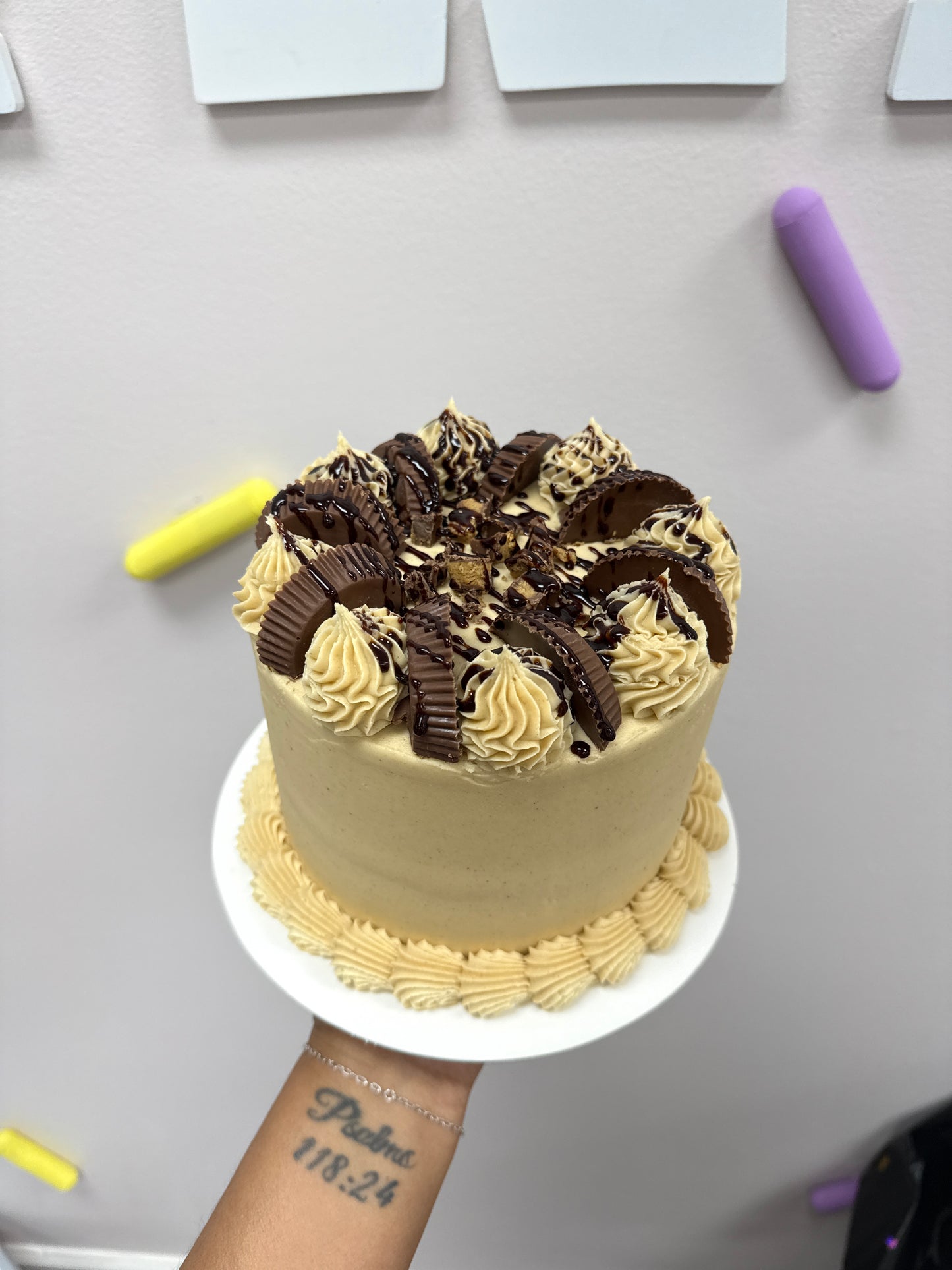 8 inch peanut butter chocolate madness cake.