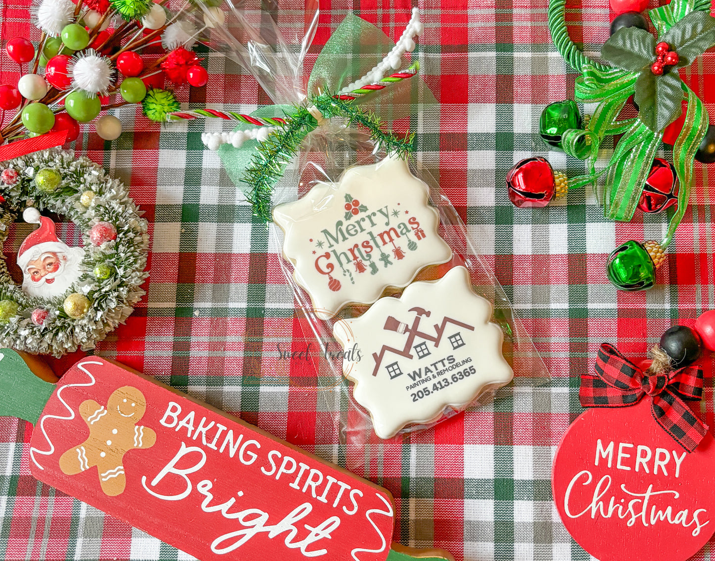 Merry Christmas & Business logo printed mini pack