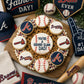 Cookie cake with decorated cookies
