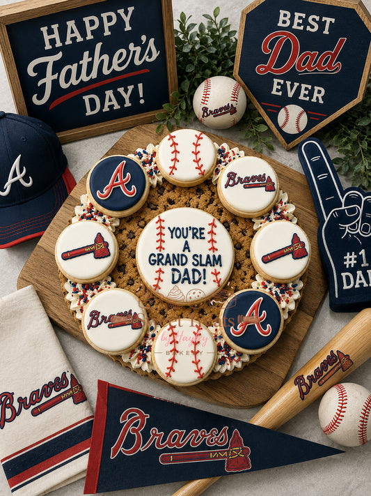 Cookie cake with decorated cookies