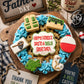 Cookie cake with decorated cookies