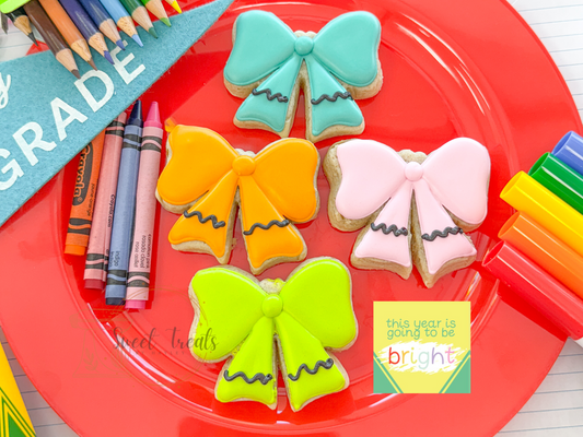 4 pc bow crayon mini set